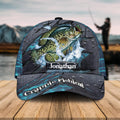 Personalized Crappie Fishing Cap with custom Name, Fish Aholic Water Blue NNH0210B01SA03