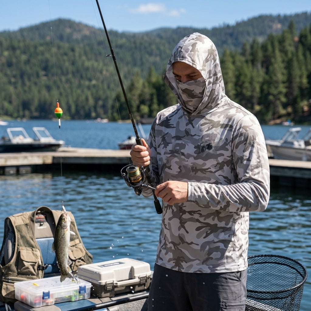 Fishnatic Fishing Jersey Camo Black Special