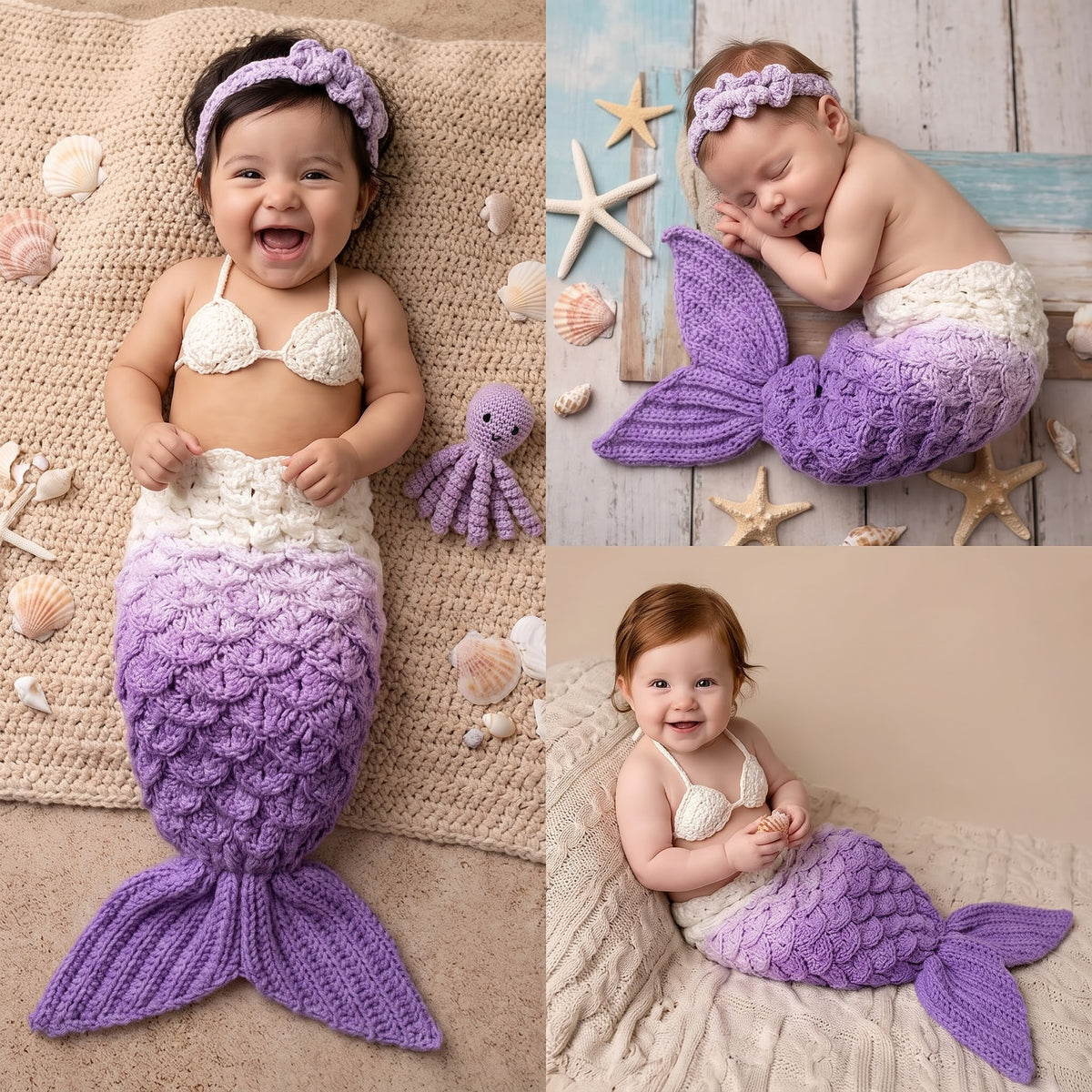 The Mermaid Purple Set Baby