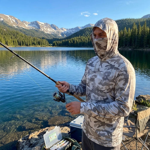 Fishnatic Fishing Jersey Camo Grey Special